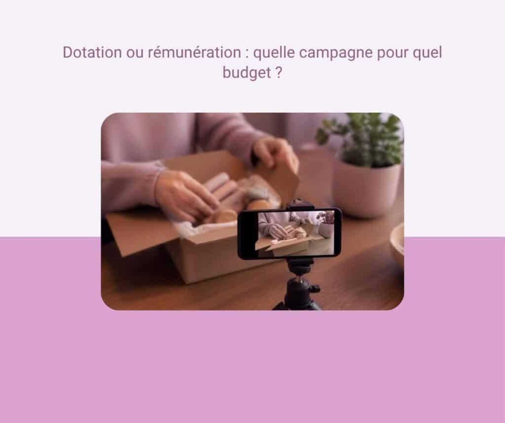 Dotation ou rémunération : une créatrice de contenu filme le déballage d’un colis
